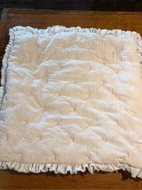 LC Lauren Conrad Set of Ruffled Quilted Euro Shams